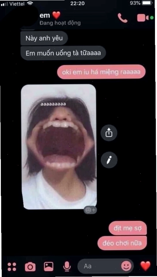 meme há miệng lo lắng