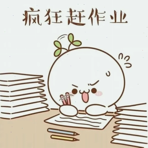 meme học tập mèo đáng yêu đang cầm bút