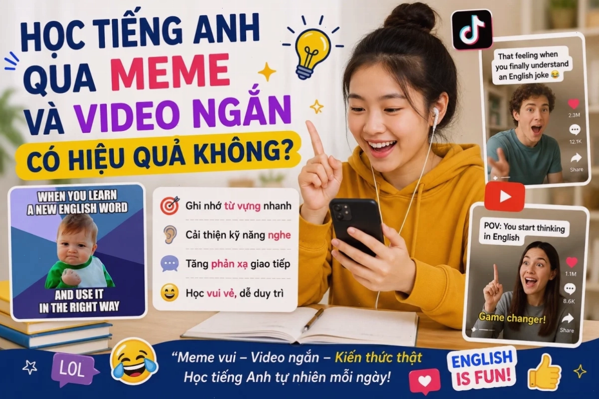 meme học tiếng anh