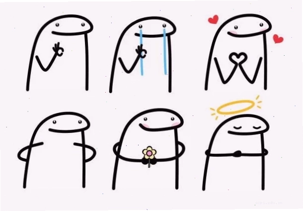 meme illustration phong cách tối giản