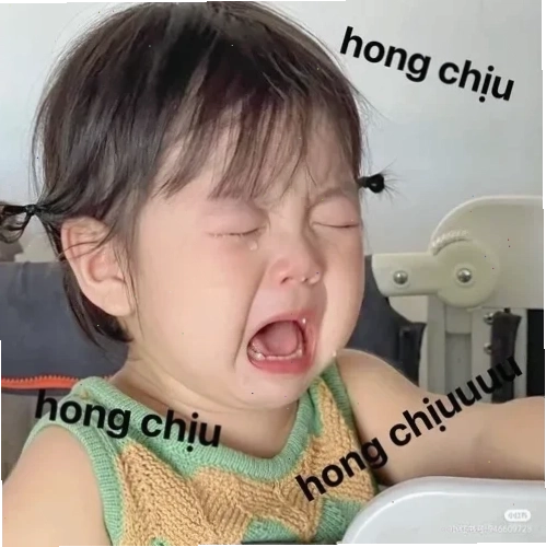 meme khóc cute hài hước