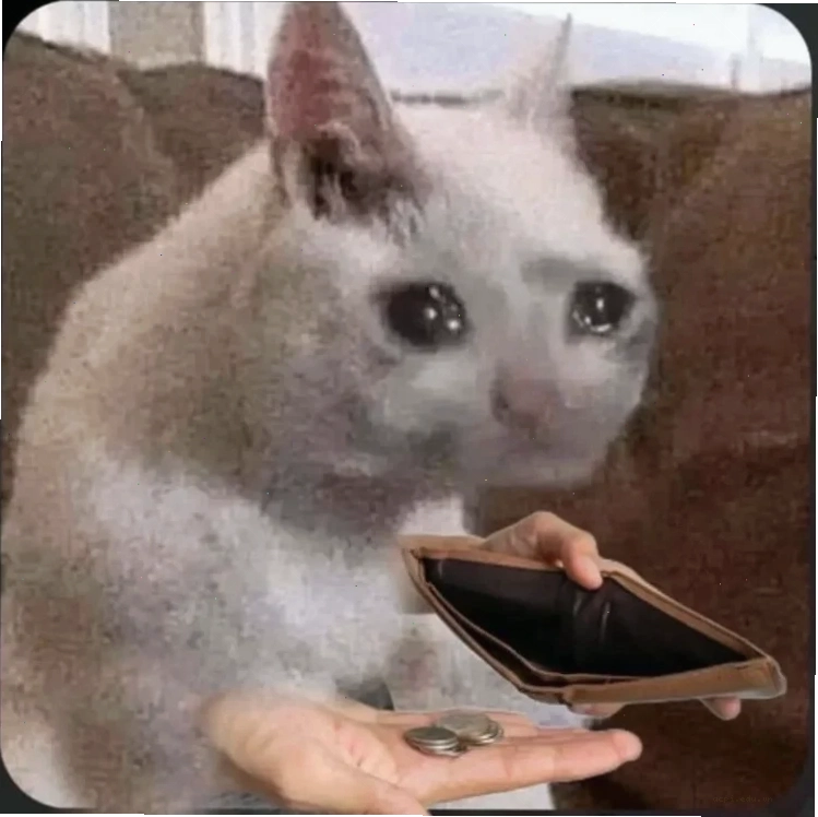 meme không có tiền mặt méo xệch
