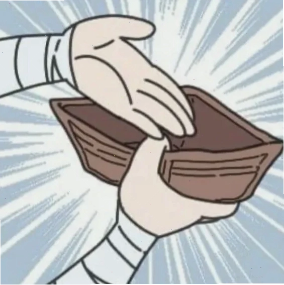 meme không có tiền mắt thất vọng