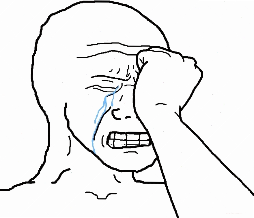 meme mặt buồn của chàng trai