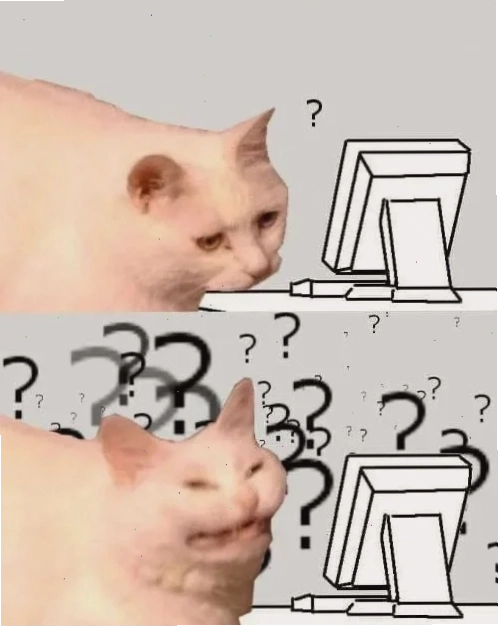 meme mèo khó hiểu đang xé giấy vệ sinh