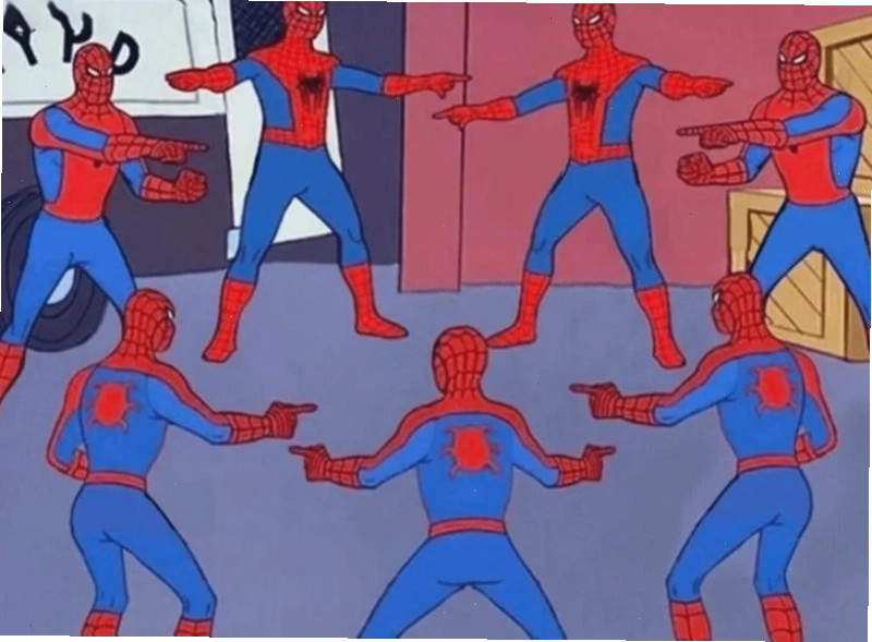meme người nhện chỉ tay hài