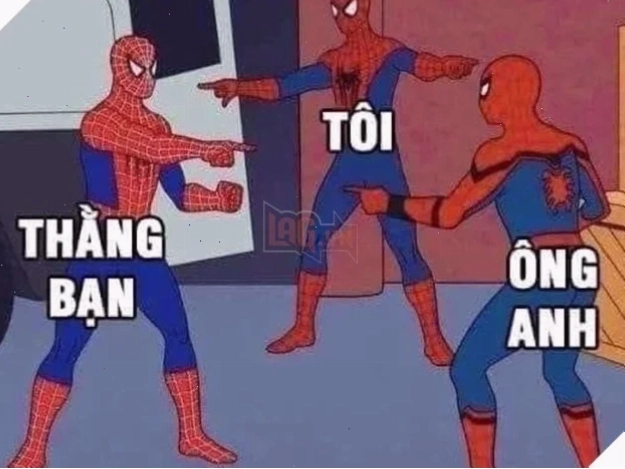 meme người nhện chỉ tay hoạt hình vui