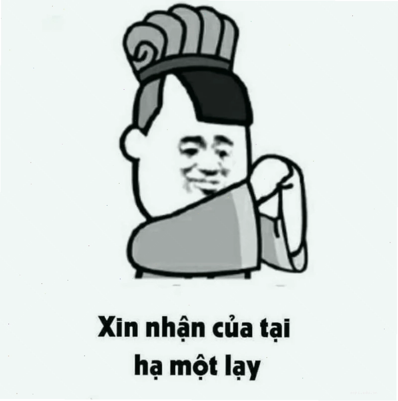 meme quỳ lạy phong cách