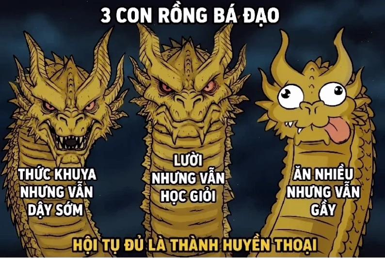 meme rồng 5 đầu