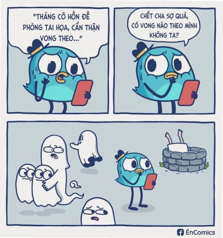meme tháng cô hồn hài