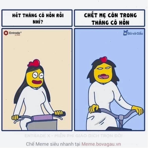 meme tháng cô hồn hài hước