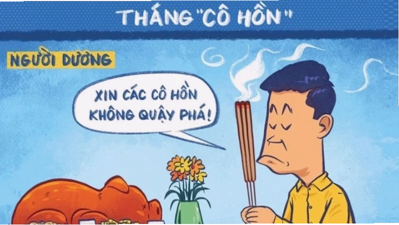 meme tháng cô hồn hài hước