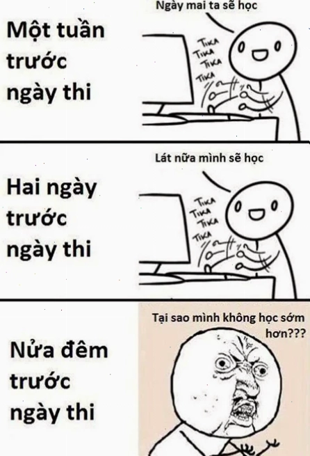 meme thi cử trong phòng