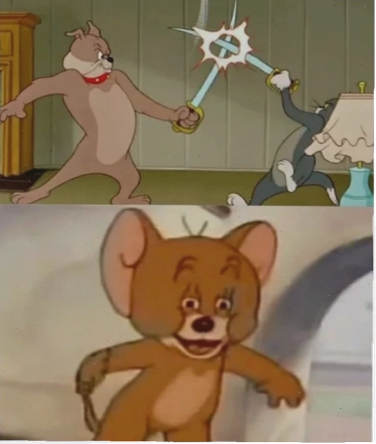 meme tom và jerry cười