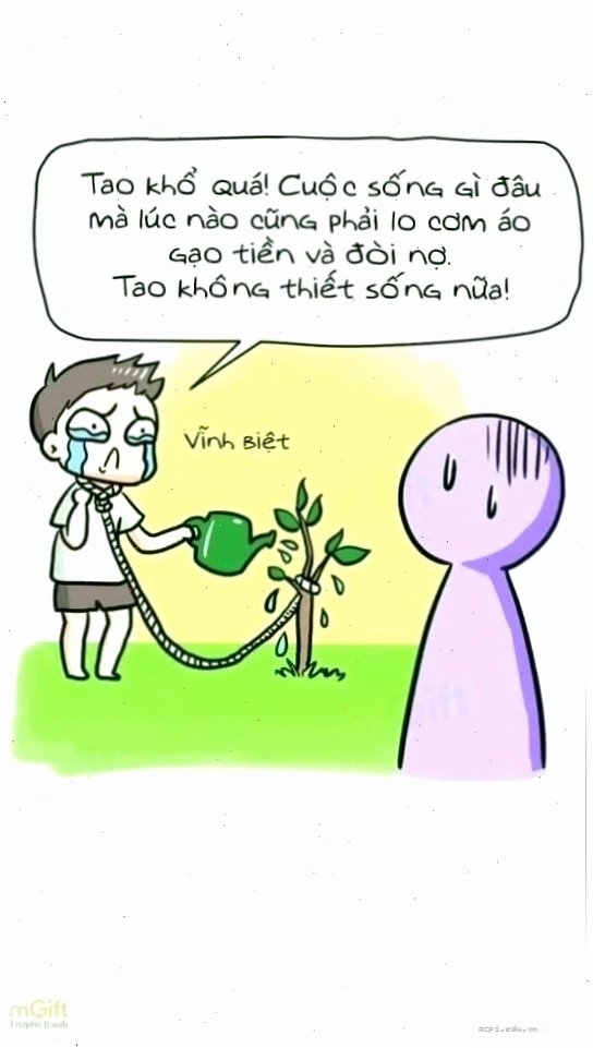 meme treo cổ ánh mắt mệt mỏi