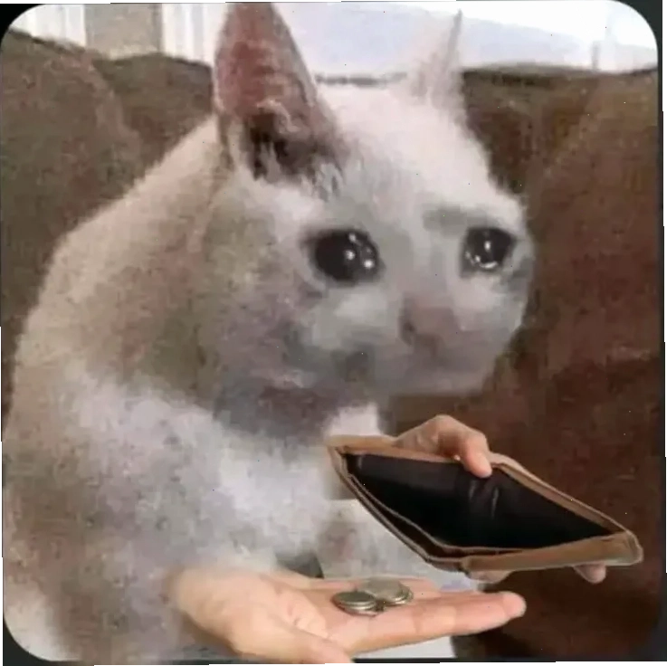 meme ví hết tiền ánh mắt thất thần