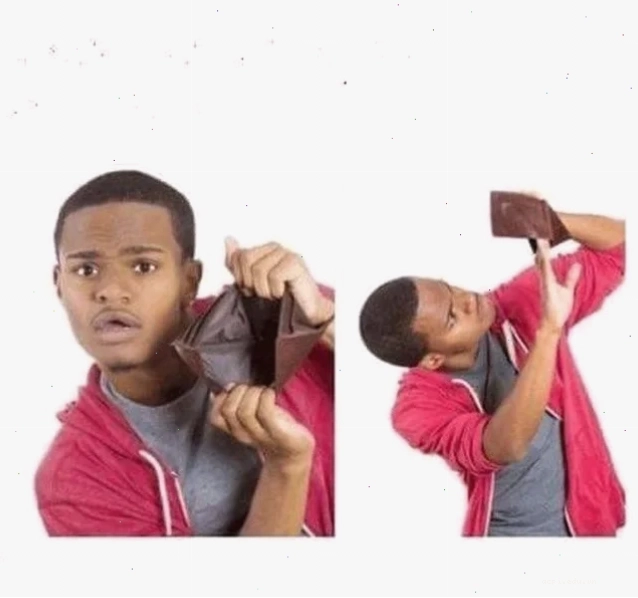 meme ví hết tiền pha trò