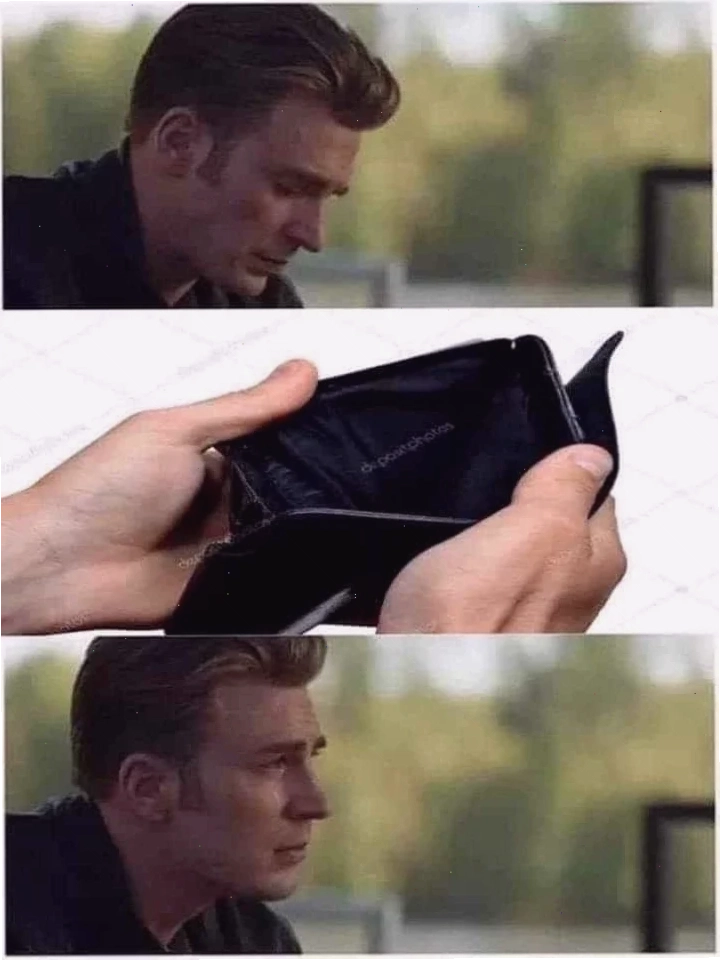 meme ví hết tiền tim nhói