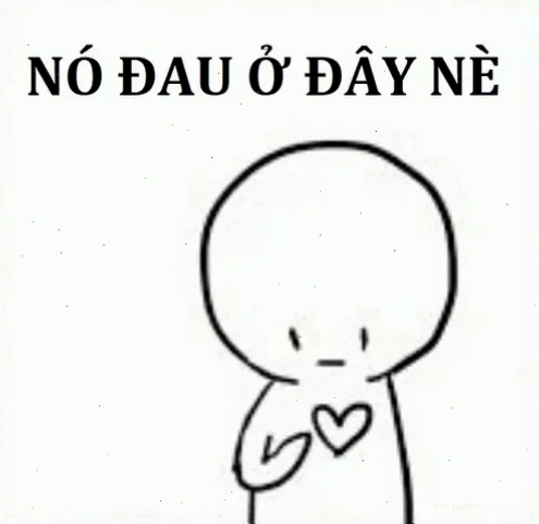 Mèo mướp chỉ tay vào ngực theo đau ở đây này meme