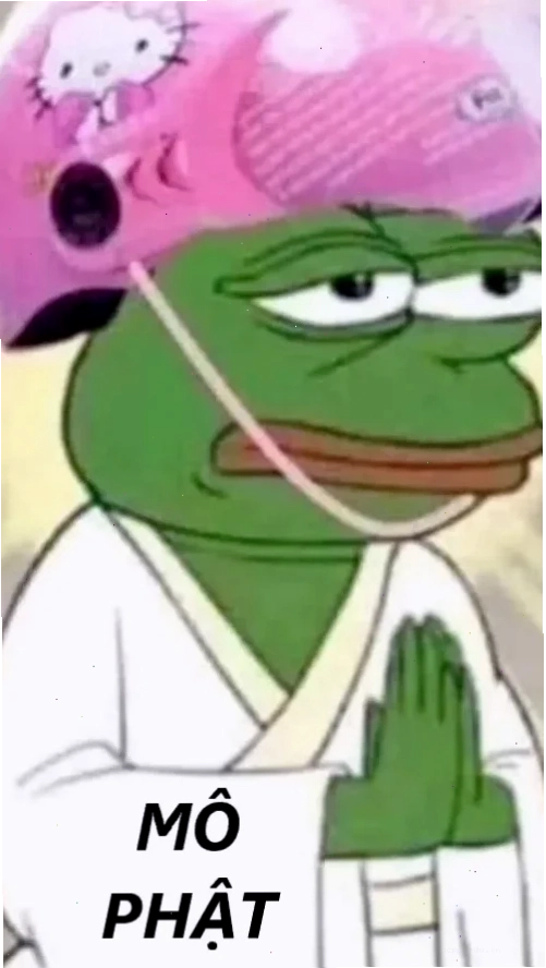 mô phật meme mèo suy tư