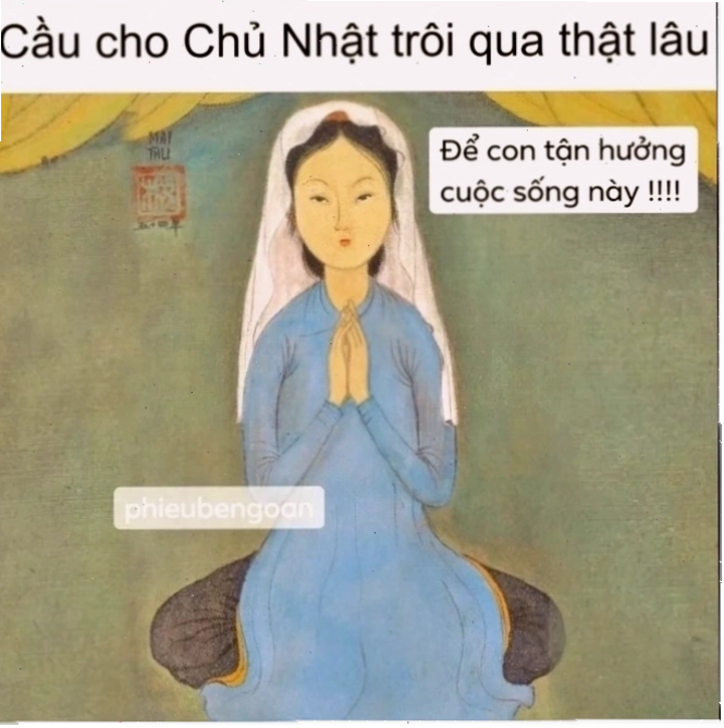Nàng thiếu nữ trầm tư trong tà áo dài meme