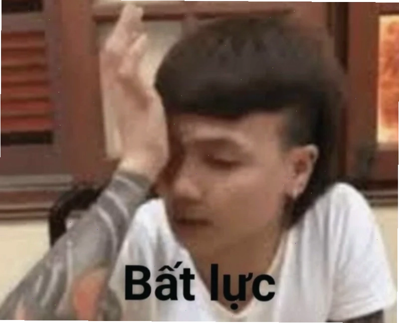 người đàn ông bất lực meme giải trí