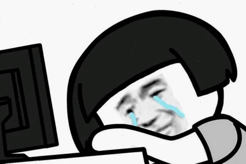 người đàn ông bất lực meme học tập