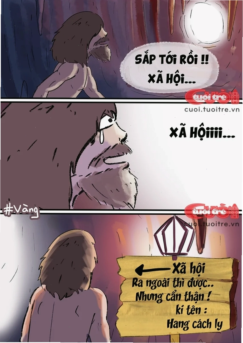 người tối cổ meme vui vẻ