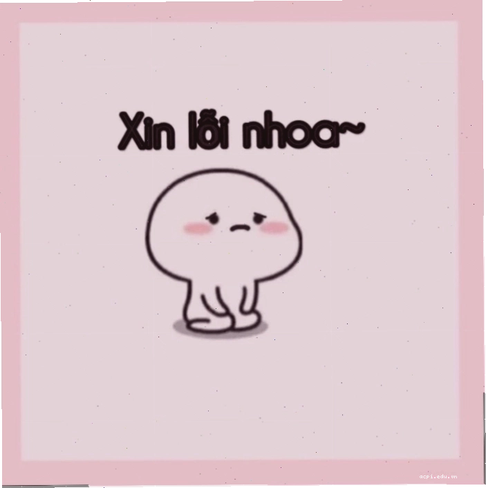 Nhân vật hoạt hình giơ bảng xin lỗi