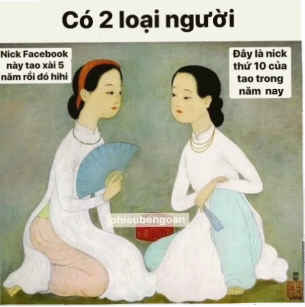 Sắc màu tươi sáng trong tranh lụa áo dài meme