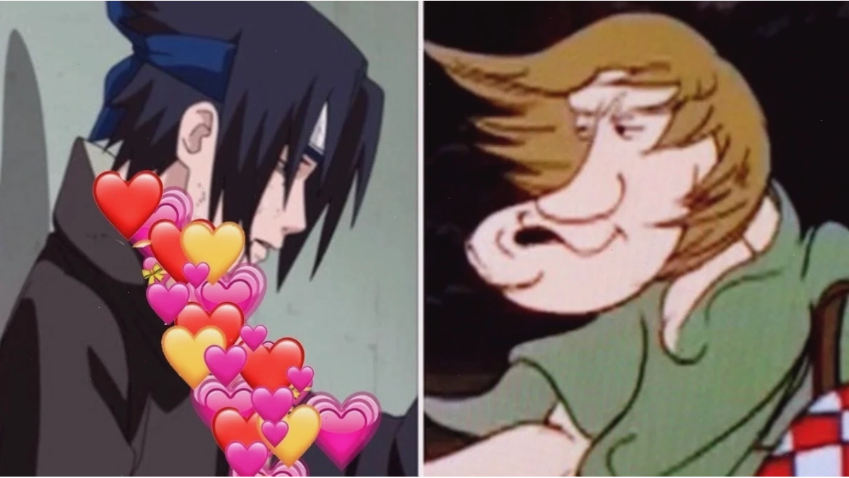 sasuke meme với ánh mắt sắc lạnh