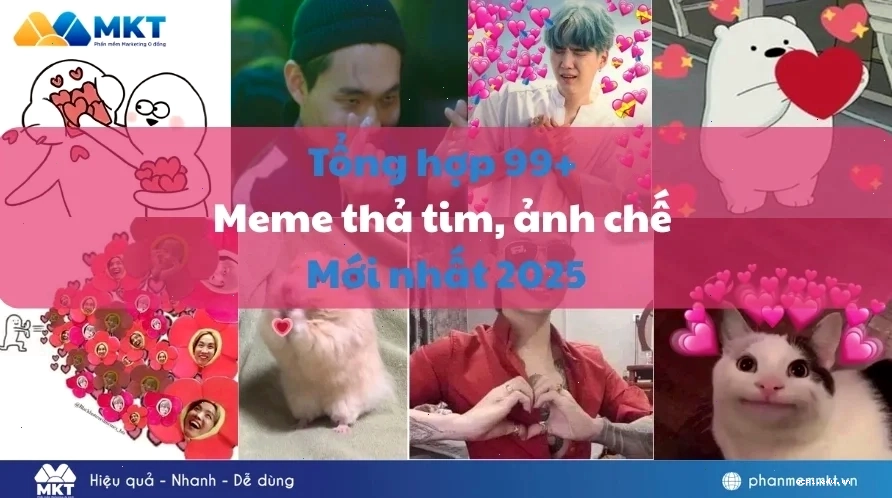 thả tim meme