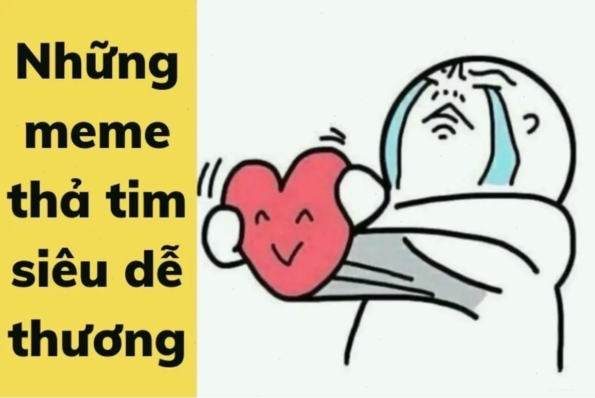 thả tim meme