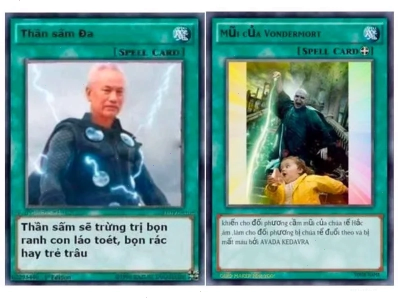 thần bài meme ấn tượng