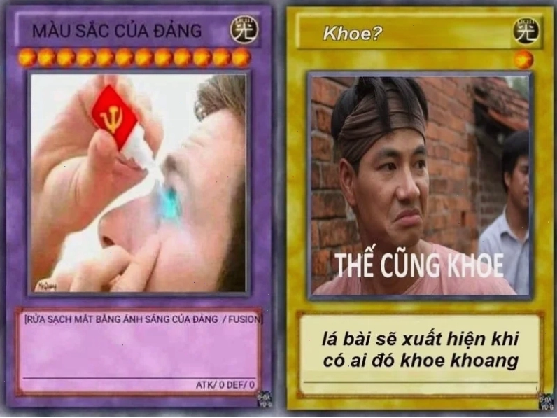 thần bài meme thú vị