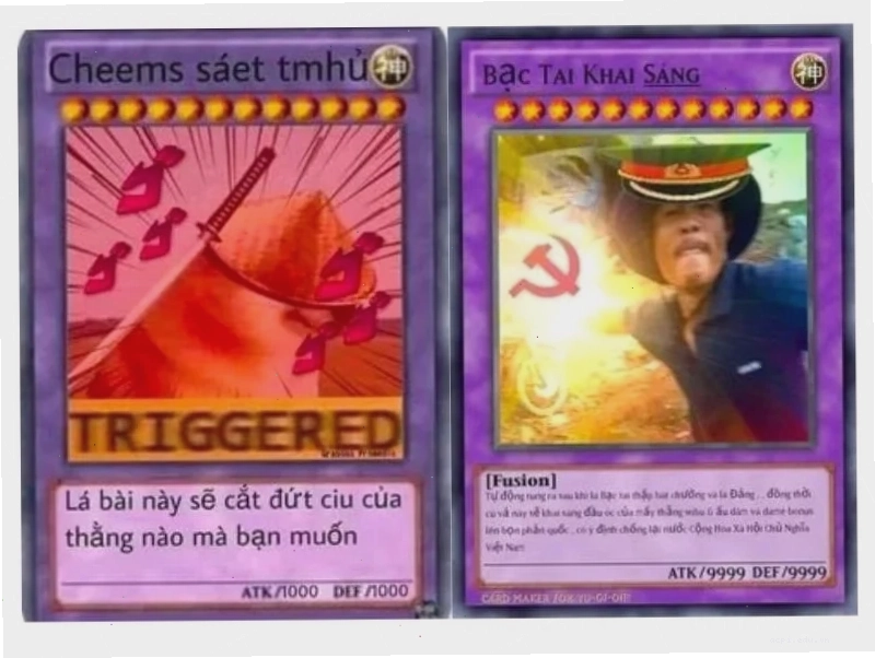 thần bài meme tinh quái