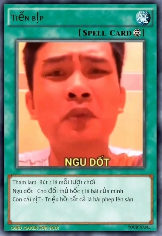 thần bài meme với biểu cảm cực ngầu