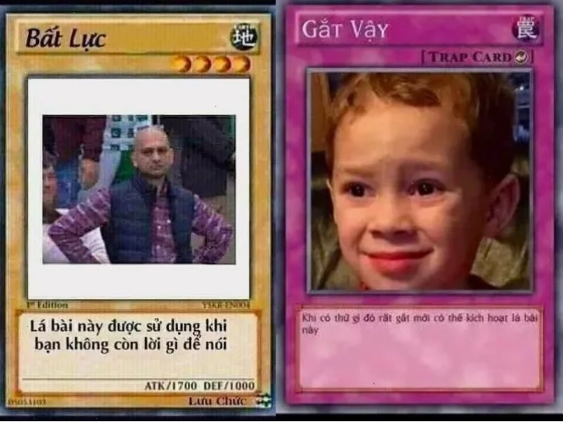 thần bài meme với lá bài hoán đổi