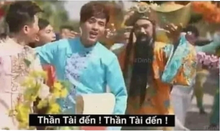 thần tài đến meme vui nhộn