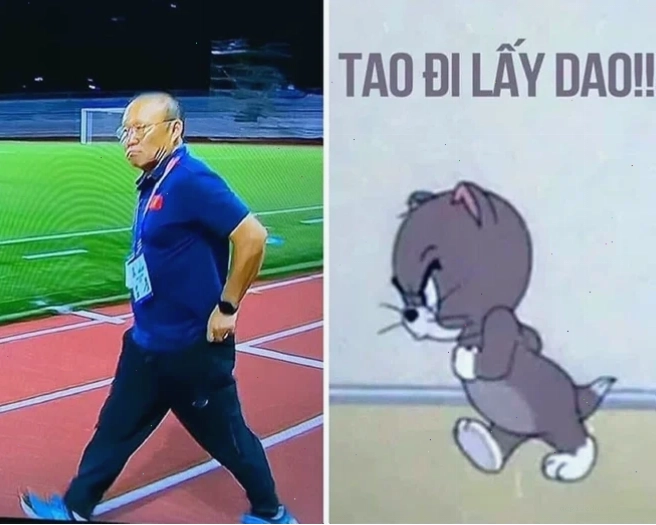 Thầy Park hết mình park hang seo meme