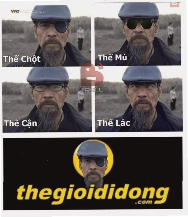 thế chột meme phong cách xã hội đen