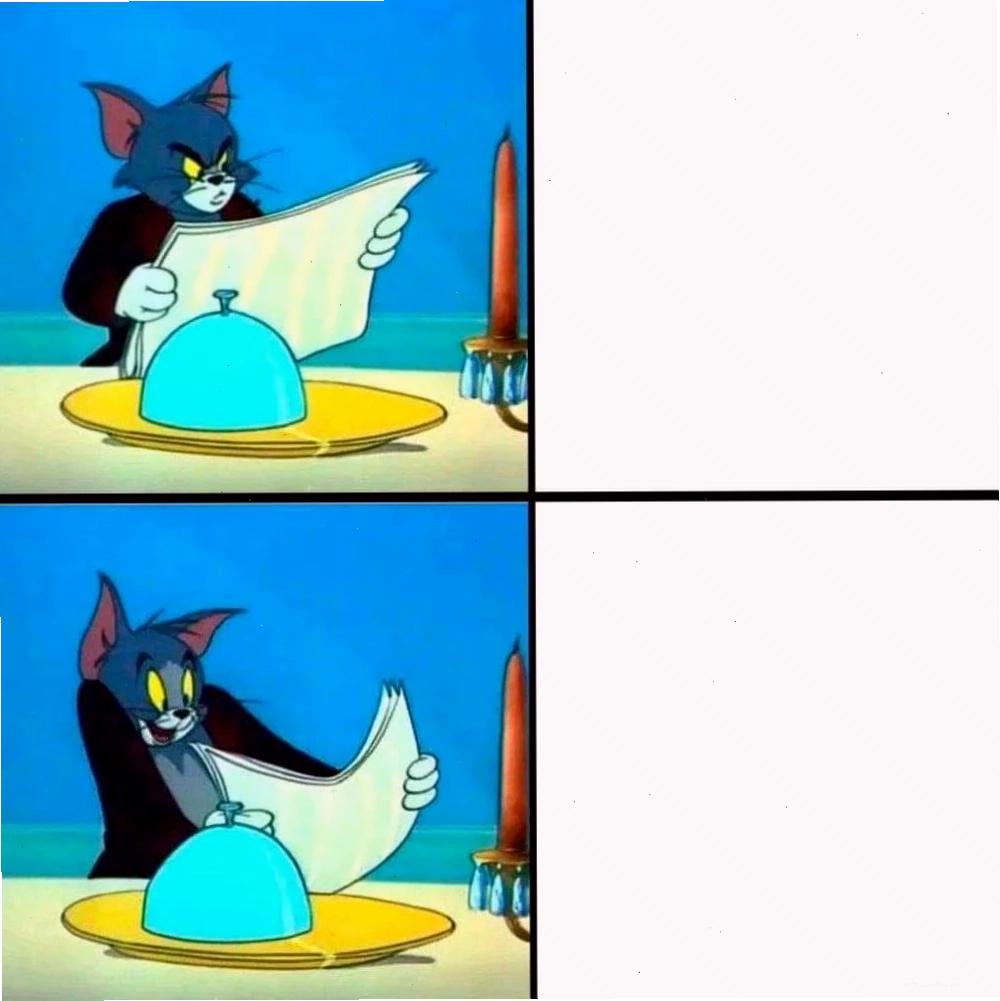 tom cat meme cười nhăn