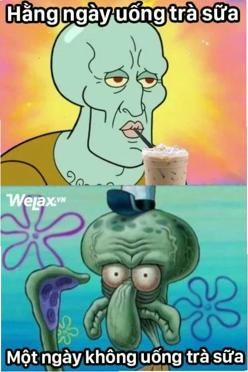 trà sữa meme menu