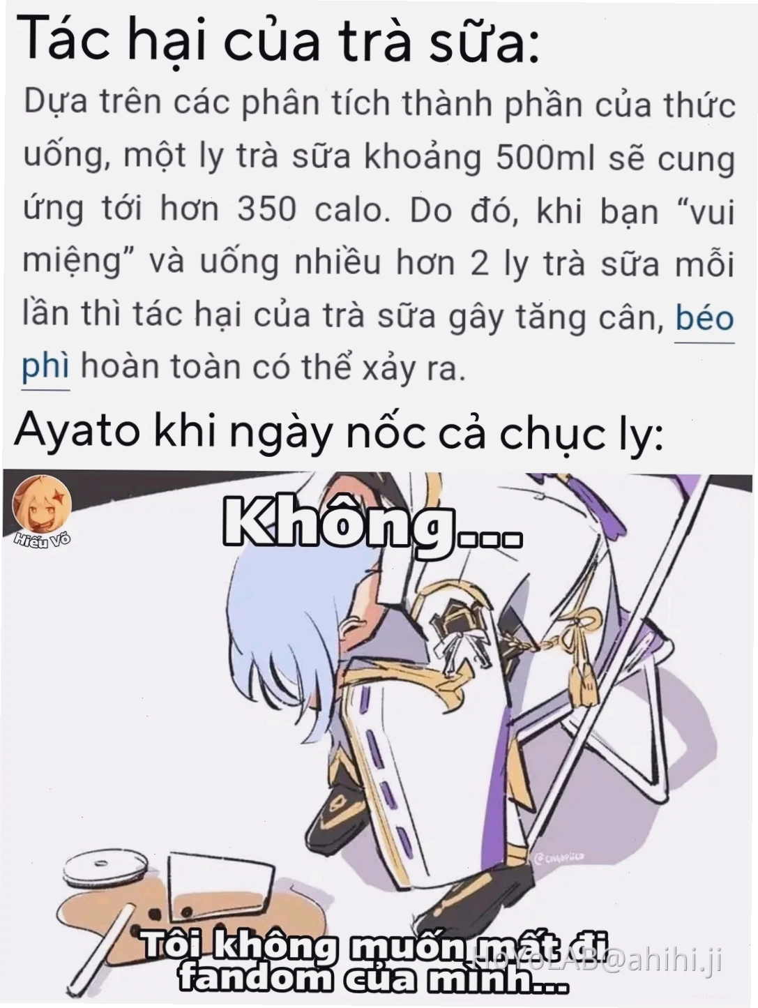 trà sữa meme menu mới