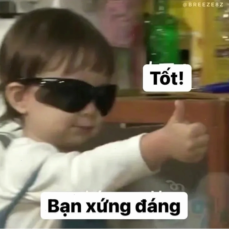 vì bạn xứng đáng meme độc đáo