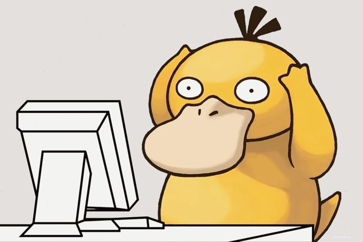 Vịt vàng meme với vẻ mặt dỗi hờn