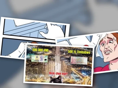 Meme chọn 1 trong 2 bí kíp thoát kiếp tiến thoái lưỡng nan